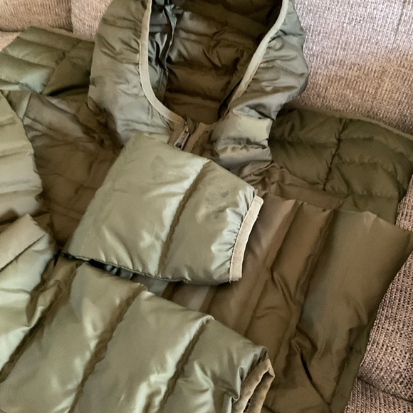 Columbia McKay Lake Long Scuba Hooded, Down Olive Green Jacket, Women’s Sz M - Picture 14 of 14